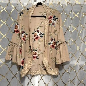 Bohemian open front cardigan